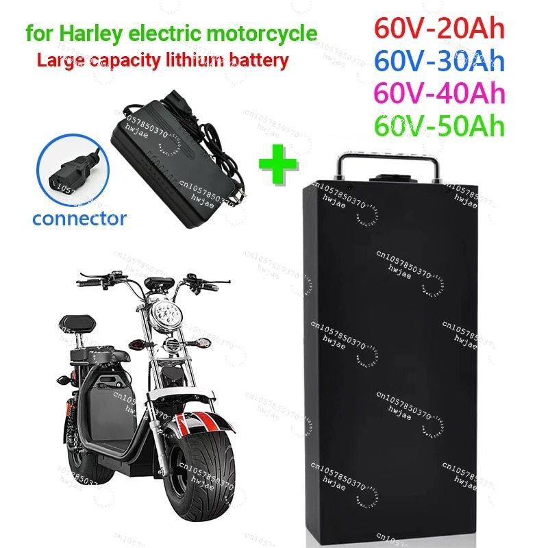 60V 50Ah Electric Scooter Battery - Elektroroller Elektrobatterie Motorrad Lithium-Ionen-Batterie 60V 20Ah