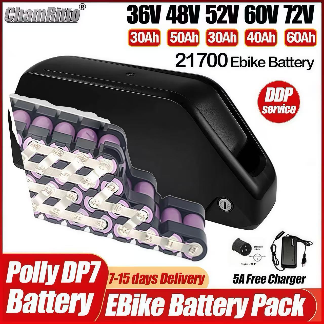 Hailong E-Bike 36V 48V 52V 60V – 72V 50Ah 21700 Lithium Battery Bewertung und Preis
