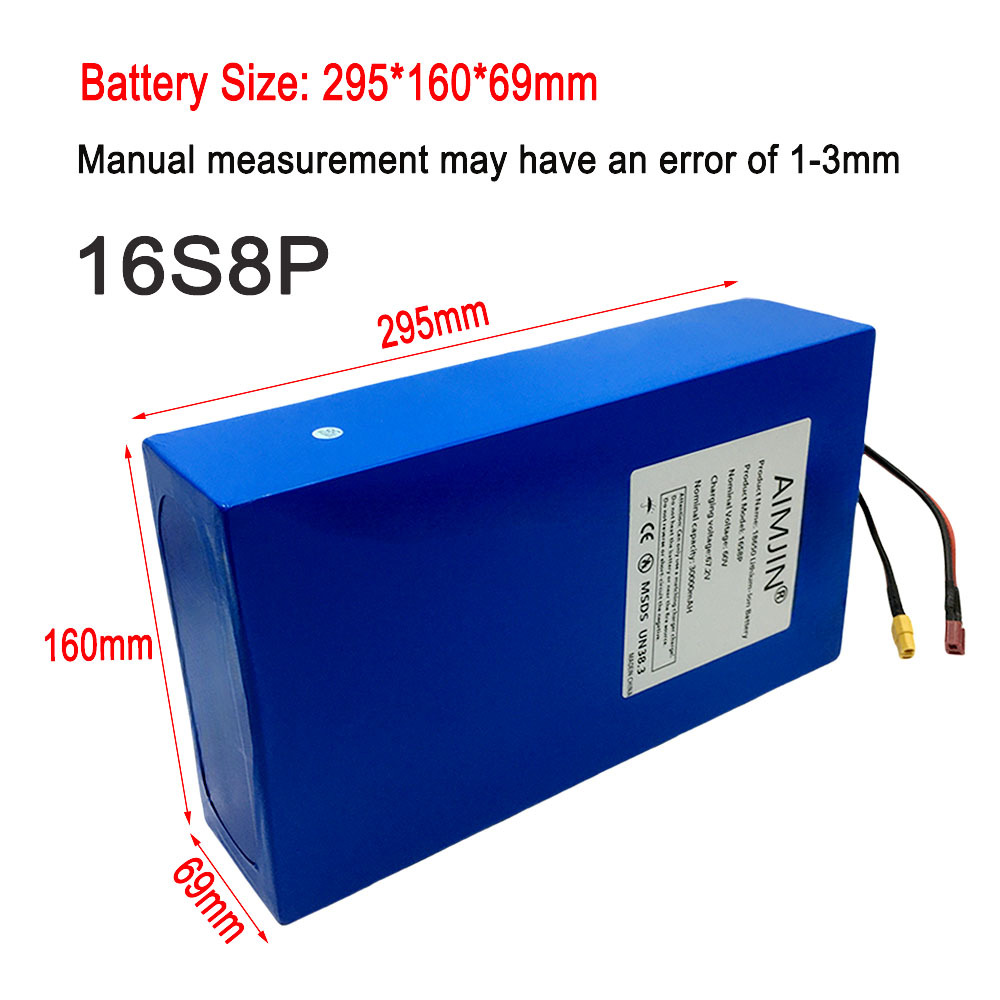 16S8p 1000-3000W Nagelneue Lit – 60V 50Ah Electric Scooter Battery Bewertung und Preis